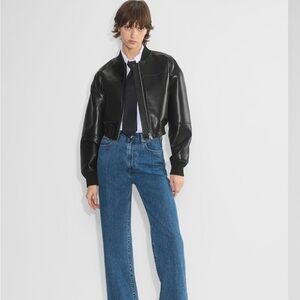 Aritzia black leather jacket